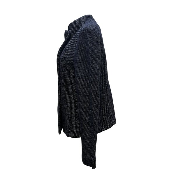 NWT Loft Black Cropped Double-Breasted Jacket L - Picture 4 of 9